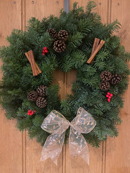 Noble Fir Wreath Classic Decorated