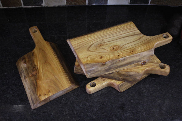 English Elm Paddle Chopping Board / Serving Platter